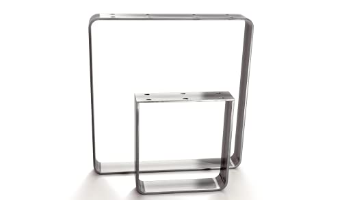 mina concept 58-2 Bankgestell Flachstahl gebogen – 2 Stück Bankkufen U-förmig – Profil: 80x8 mm – für DIY-Designer von mina concept