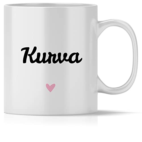 mindmonkeys® Tasse mit Spruch Kurva mit Spruch Witzig Geschenk Geschnekidee zum Geburtstag Keramik 300 ml von mindmonkeys