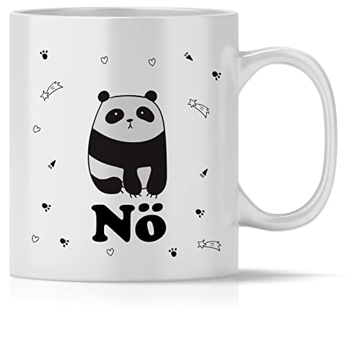 mindmonkeys® Tasse mit Spruch Noe Panda für Büro Arbeit Kollegen Freund Freundin zum Geschenk Geschnekidee zum Geburtstag Vatertag Keramik 300 ml von mindmonkeys