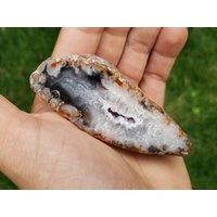 Montana Achat Mit Amethyst Druzy Poliert von mineralmercantile
