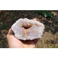 Riesiger Natürlicher Rosa Pflaumen Achat Geode | Montana Polierter Trommel von mineralmercantile