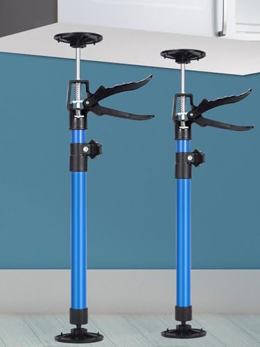 2 St Schrankheberständer, Deckenstütze Montagestütze 30-59 Cm Schnellspannstütze Türspanner Einhand- Stütze Teleskopstange Zargenspanner 40kg, Arbeitssparende Teleskop-Handarbeitsstützstange Aus Stahl von mingchengheng
