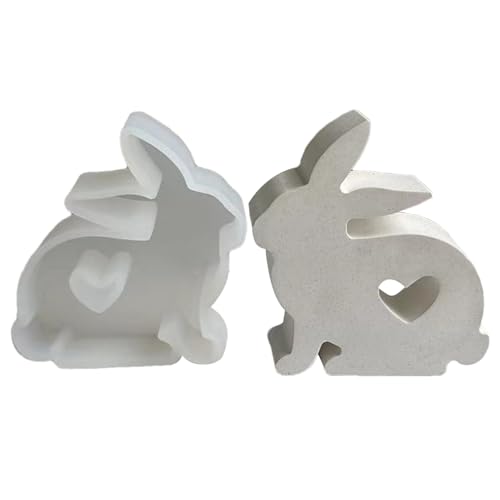 Kaninchen-Silikonform 3D,3D-Kaninchen-Harzform | Fondant Ostern Hase Hase Schokoladenform - Niedliche DIY-Kerzenherstellung, selbstgemachte Kerzenformen, Ostergeschenke Mingchengheng von mingchengheng