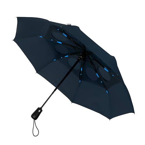 miniMAX - ECO Regenschirm Windproof - Automatisches Öffnen und Schließen - 100 cm - Marineblau, Marine Blue, 100 cm von miniMAX
