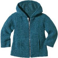 Kapuzenjacke aus Wollwalk, petrol von Waschbär