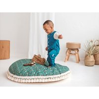 Leseecke Kissen Für Kinder, Bodenkissen Kleinkinder, Dekor, Eckbodenkissen, Boho Mit Quasten, Kinderfreundliches Dekor von minicampLT