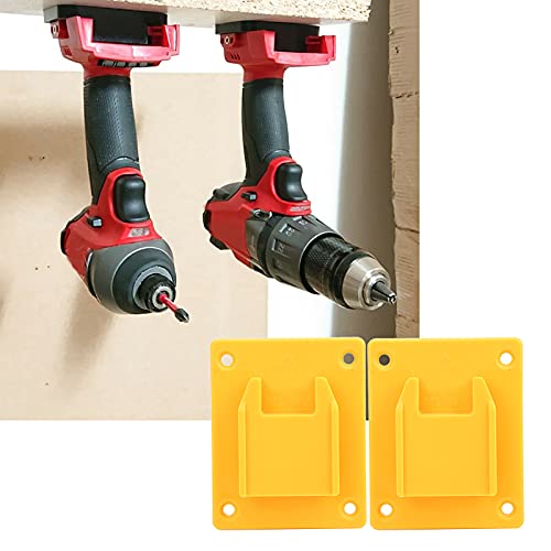 minifinker Elektrowerkzeugbefestigungshalterung Fester Elektrowerkzeughalter,für Milwaukee M18 18V/20V Bohrmaschine Schwarz/Rot/Gelb,Hardware-Teile(Yellow) von minifinker