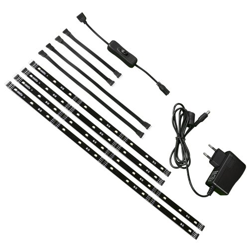 TV BELEUCHTUNG WARMWEISS FÜR 24-42 ZOLL (61-107cm) | LED LEISTEN | STRIP Set Band Leiste Lichtleiste Licht Hintergrundbeleuchtung Backlight | KOMPLETTSET INKL. SCHALTER UND NETZTEIL | MFY-SCTV1-M-WW von minify