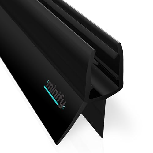 minify Duschdichtung für Glastüren (5-8mm) – Dichtung Dusche Glastür Transparentes U-Profil mit Milchglas-Dichtlippen in verschiedenen Längen erhältlich [ 3 x 39CM ] von minify