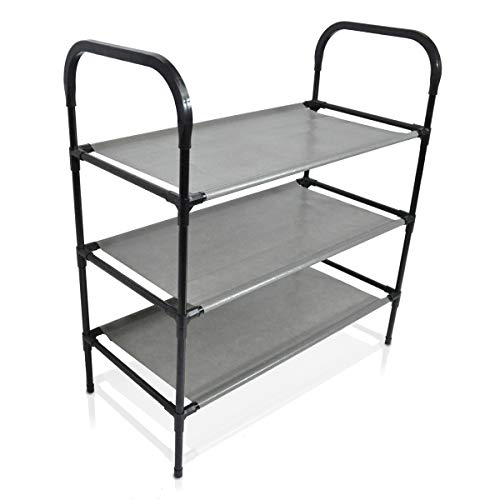 diMio Erweiterbares Schuhregal mit je 3 Ebenen in schwarz/grau diMio Erweiterbares Schuhregal mit je 3 Ebenen in schwarz/grau von minify