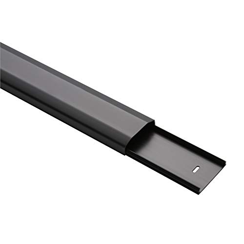 minify Kabelkanal-System in verschiedenen Größen, Eckverbinder und Verbinder - in Schwarz oder Weiß aus Kunststoff (250 mm, Schwarz) von minify