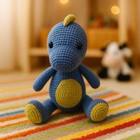 Handgefertigter Dino Häkelspielzeug - Baby Geschenk, Kinderzimmer Dekoration, Tierpuppe Handgefertigter Dino Häkelspielzeug - Baby Geschenk, Kinderzimmer Dekoration, Tierpuppe von minimangoo