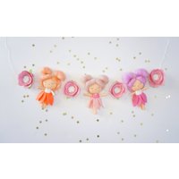 Fee Girlande Blumen Kinderzimmer Wandbehang Blumengirlande Baby Mädchen Zimmer Dekor Geburtstag Blume Baby-Dusche-Geschenk von minimezShop