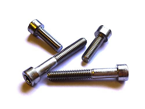 M1,6 Zylinderschrauben DIN 912 (ISO4762) - Edelstahl A2 (V2A) - Minischrauben.com - M1,6 mit 3mm - 20mm Länge (M1,6 x 20mm, 10) von minischrauben.com