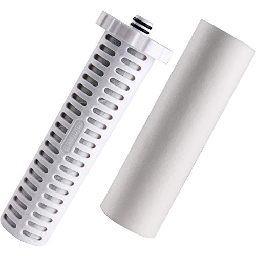 Miniwell Duschfilter 720-Plus Chlor-Filter mit Austauschbaren Kartuschen/Patronen, Duschkopffilter mit Doppelfilter, Entfernt 99% Chlor (Ersatz - Doppelfilter) von miniwell