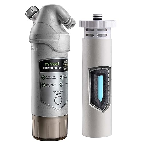 Miniwell Duschfilter Shower Filter 720-Plus Universeller Wasserfilter Zum Entfernen Von Chlor Und Schwermetallen - Austauschbares Filterelement Und Passt Auf Jeden Duschkopf von miniwell