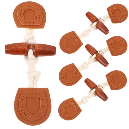 4Paare Retro Knebelknöpfe Dekorative Kleidungsknöpfe für Mäntel Strickjacken Stilvolle Verschlüsse für DIY Projekte Näharbeiten von minkissy