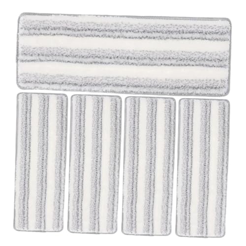 5Stücke Wiederverwendbare Mikrofaser Wischpads für Bodenwischer Waschbar Selbstklebend für Verschiedene Bodentypen Effiziente mit Flachem Mopkopf 5Stücke Wiederverwendbare Mikrofaser Wischpads für Bodenwischer Waschbar Selbstklebend für Verschiedene Bodentypen Effiziente mit Flachem Mopkopf von minkissy