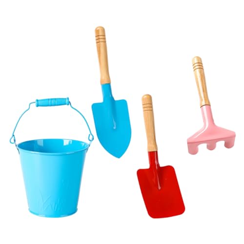 minkissy 1 Satz Mini Gartenwerkzeug Set für Teiliges Set mit Schaufel Harke und Eimer für Kleine Fördert Praktische Fähigkeiten und Spaß Beim Pflanzen Zufällige Farbe Zufällige Farbe von minkissy
