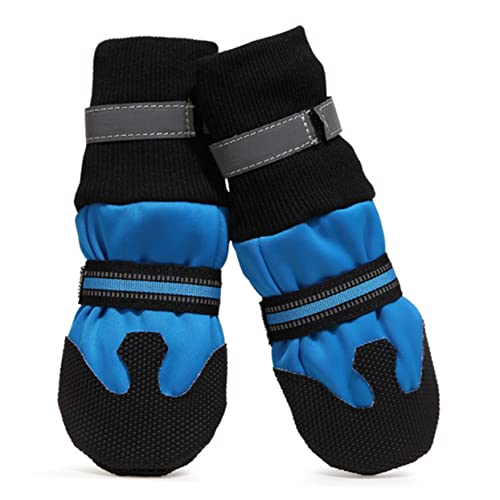 minkissy 1 Set Stiefel für kleine Hunde Pfoten Haustier Hund Warme Schuhe Hundeschuhe für kleine Hunde Hund Schneestiefel Winter Hund Stiefel Hund Schneeschuhe Pelzige Flauschige Hundestiefel Hunde von minkissy