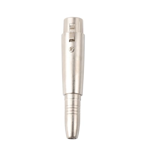 minkissy 1 Stück Pin Xlr Female zu Male Mono Jack Adapter Audio Adapter Kompaktes Design Langlebig für Mikrofone und Audioübertragungen Silber von minkissy