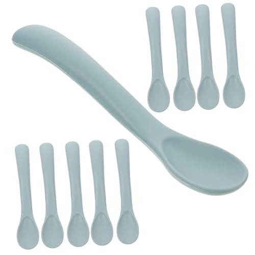 minkissy 10 Stück Teiliges Löffelset aus lebensmittelechtem Material Weiche Trainingslöffel für Junge Mädchen Flexibles Babybesteck für Fütterung und Beikost Frei Robust und Sicher für von minkissy