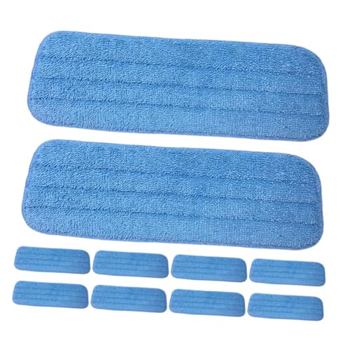 minkissy 10 Stück Teiliges Mikrofasermopp Pad Waschbar Wiederverwendbar Bodenreinigungspads Ersatz für Sprühmopp Geeignet für Hartboden Fliesen von minkissy