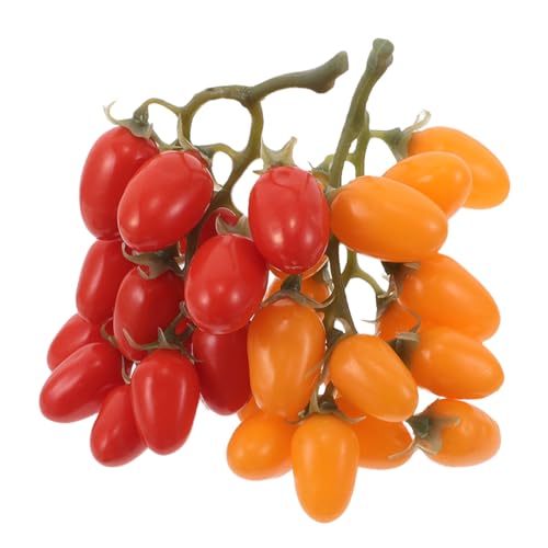 minkissy 2 Künstliche Gemüsefrüchte für Heimdekoration Lebensechte Plastik Tomaten für Fotorequisiten und Anlässe von minkissy