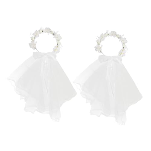 minkissy 2 Stück Braut Schleier und Prinzessinnen Crown Haarband für Hochzeitsfeiern Hochzeits Haaraccessoires mit Schleifen und Blumen Design minkissy 2 Stück Braut Schleier und Prinzessinnen Crown Haarband für Hochzeitsfeiern Hochzeits Haaraccessoires mit Schleifen und Blumen Design von minkissy