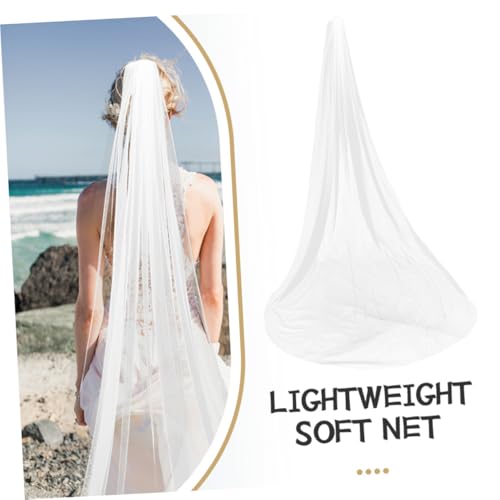 minkissy 2 Stück Brautschleier mit Kamm Langer Weißer Tüll Weicher Kirchenstil Brautveil Eleganter Kopfschmuck für Frauen Hochzeiten und Fotoshootings minkissy 2 Stück Brautschleier mit Kamm Langer Weißer Tüll Weicher Kirchenstil Brautveil Eleganter Kopfschmuck für Frauen Hochzeiten und Fotoshootings von minkissy