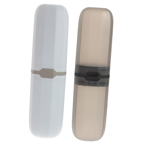minkissy 2 Stück Reise-Halter Zahnbürstenbecher bedeckt Zahnbürstenhalter Zahnbürstenetui tragbar Outdoor Eletric Portable Zahnbürstenhalter Bürste für Zahnersatz Behälter Zahnpasta Box Elektrisch minkissy 2 Stück Reise-Halter Zahnbürstenbecher bedeckt Zahnbürstenhalter Zahnbürstenetui tragbar Outdoor Eletric Portable Zahnbürstenhalter Bürste für Zahnersatz Behälter Zahnpasta Box Elektrisch von minkissy