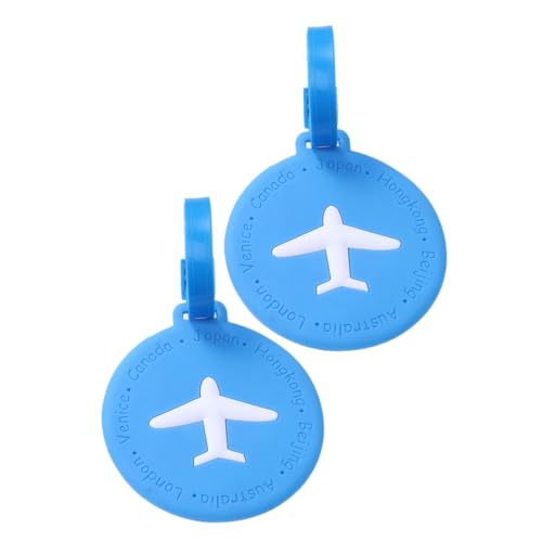 minkissy 2Stücke Gepäckanhänger Silikon Strapazierfähige Koffer Tags für Reisen Leicht an Koffern Rucksäcken Laptoptaschen Befestigbar Perfektes Reisezubehör von minkissy