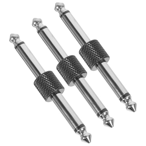 minkissy 3 Stück Gitarren Pedal Connector Gerade Audio Adapter für Effektpedale Stabile Verbindung Strapazierfähig und Transportabel für Musiker Unterwegs von minkissy
