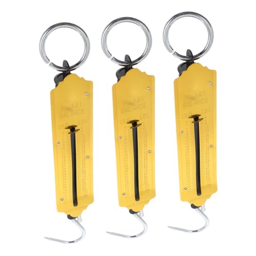 minkissy 3 Stück Mechanische Hängeskalen mit Haken Tragbare Handliche Waagen für Gepäck Obst Fleisch und Outdoor-einsatz Ergonomisches Design Robuste Präzisionswaage von minkissy