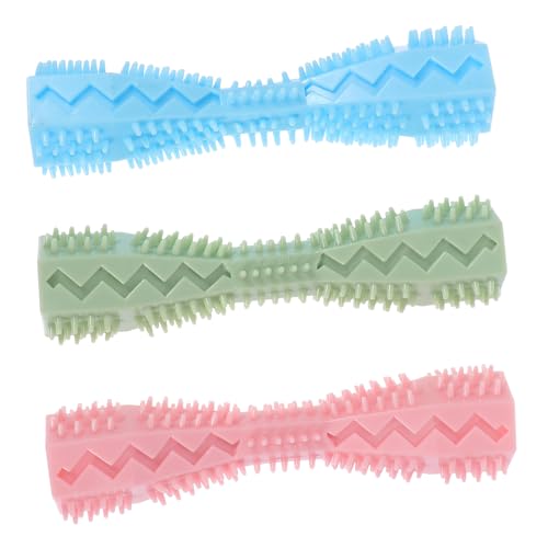 minkissy 3Pcs pet teething stick massage tools cleaning tools chew toys dog teething chew dogman toys dog toothbrush stick toy Chewing Toys Pet Chewing Toy Dog Chew Toy tpr puppy plush toy von minkissy