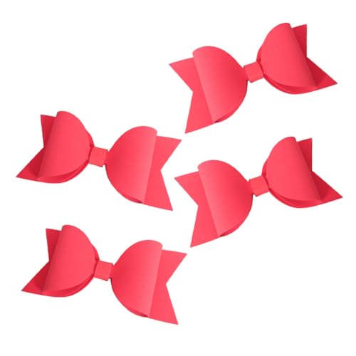 minkissy 4 Stück Teiliges Weihnachtsdeko Große Rote Schleifen Stilvolle Bowknot Ornamente für Weihnachtsbaum Kranz und DIY Geschenkverpackung Festliche Weihnachtsbaumspitze für Gemütliche von minkissy