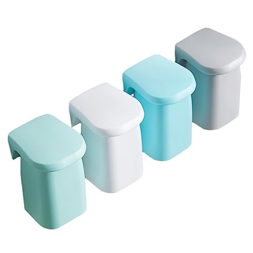 minkissy 4 Stück Wandmontierter Magnetischer Zahnbecher Wand Zahnputzbecher Regale Zur Aufbewahrung An Der Wand Montiert Halter Für Zahnbürstenbecher Kosmetik Zahnbürstenbox Pp Liebhaber von minkissy