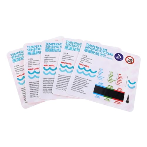 minkissy 5 Stück Teiliges Badewannen Thermometer Aufkleber Wasserdichtes LCD Display zur Temperaturüberwachung für Badewanne Einfach Abzulesen Sicher und Zuverlässig von minkissy