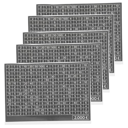minkissy 50 Stück Teiliges Aufkleber für Sparschweine Geldspar Challenge Tracker für Holzkassen und Münzbehälter Budgetplaner Sticker Schwarz für Sparziele von minkissy