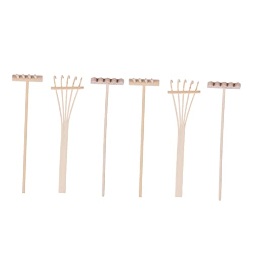minkissy 6 Stück Teiliges Mini Bambus Sandrechen Verschiedene Zahnformen Zen Garten Sandspielzeug für Desktop Kreative Mustergestaltung Dekoratives Meditationszubehör für Zuhause und Büro von minkissy