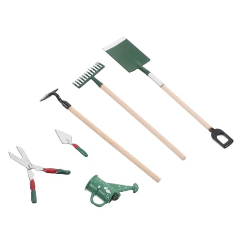 minkissy 6 Stück Teiliges Set Miniatur Gartenwerkzeuge aus Metall Schaufel Rechen Gießkanne Hacke für Puppenhäuser und Feengärten für Kreative Miniaturprojekte und Landschaftsdekoration minkissy 6 Stück Teiliges Set Miniatur Gartenwerkzeuge aus Metall Schaufel Rechen Gießkanne Hacke für Puppenhäuser und Feengärten für Kreative Miniaturprojekte und Landschaftsdekoration von minkissy