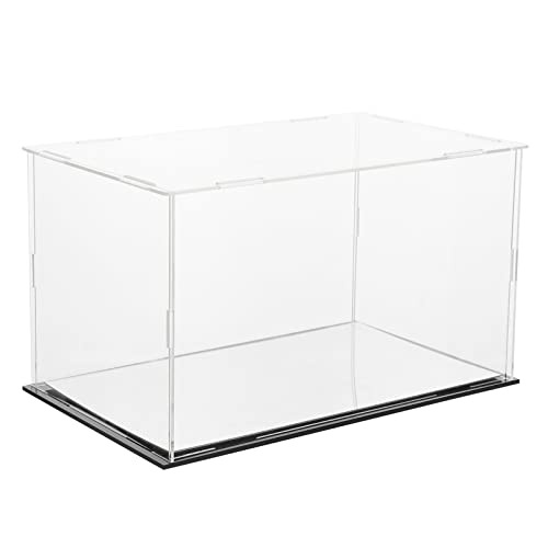 minkissy Acryl Vitrine für Actionfiguren Transparente Modell Displaybox 1 Stück mit Spiegelboden Staubdicht für Sammlerstücke und Puppen von minkissy