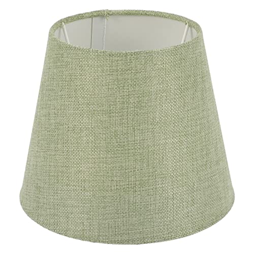 minkissy Aufsteckbarer Lampenschirm aus Leinen: E14 Barrel Lampenschirm aus Stoff aus Grünem Stoff Ersatz für Dekorative Lampenabdeckung für Tischlampe Bodenpendelleuchte 7. von minkissy