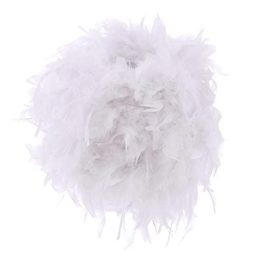 minkissy Federn Lampenschirm Makramee Hängeleuchte Schirm Pendelleuchte Stehlampe Lampe Ersatzlampenschirme Tischlampenschirm für Pendelleuchte Wandlampe Tischlampe Deckenleuchte Schirm Weiß von minkissy