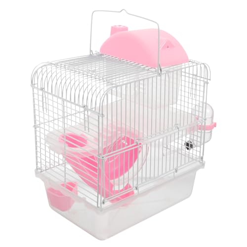 minkissy Hamster Zubehör Meerschweinchen Schloss Doppelschicht Hamster Versteck Ratte Käfig Hamster Habitats Hamster Haus Papagei Käfig Meerschweinchen Käfig Spielzeug Kleines Haustier Eisendraht von minkissy