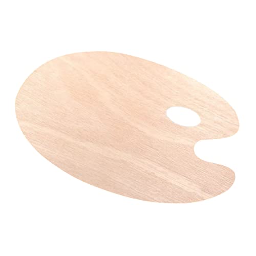 minkissy Holz Keramik Tablett Kinder Tablett Oval Tablett Aquarell Aquarell Paletten Farbmischung Ölgemälde Farbplatte Kunst Farbbrett Praktische Farbwanne Holzfarbe Kind Set 1 Stück von minkissy