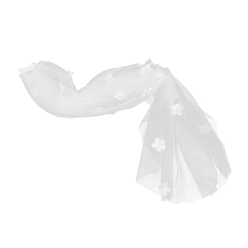 minkissy Kurzes Weißes Brautvlies mit Perlen und Blumen für Bräute und Brautjungfern für Hochzeiten Junggesellinnenabschiede und Festliche Anlässe minkissy Kurzes Weißes Brautvlies mit Perlen und Blumen für Bräute und Brautjungfern für Hochzeiten Junggesellinnenabschiede und Festliche Anlässe von minkissy