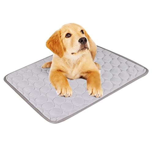 minkissy Matte Hund Kühlmatte Kühlmatte Für Hunde Katzen Haustiermatte Leichte Eisunterlage Groß Grau von minkissy