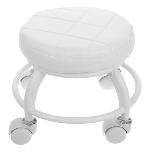 minkissy Niedriger Rollhocker mit Rädern Ergonomisch Gepolstert Mobiler Beauty Stool für Salon und Massage Runder Drehbarer Sitzhocker Weiß Vielseitig Einsetzbar für Pediküre und Büro minkissy Niedriger Rollhocker mit Rädern Ergonomisch Gepolstert Mobiler Beauty Stool für Salon und Massage Runder Drehbarer Sitzhocker Weiß Vielseitig Einsetzbar für Pediküre und Büro von minkissy