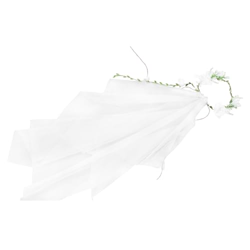 minkissy Tiara erste Blumen- Hochzeitsdiademe für die Braut Junggesellin weißer Schleier mit Blumen Boho-Blumengirlande Blumenschleier für Bräute Brautgirlande Blumenkronbraut minkissy Tiara erste Blumen- Hochzeitsdiademe für die Braut Junggesellin weißer Schleier mit Blumen Boho-Blumengirlande Blumenschleier für Bräute Brautgirlande Blumenkronbraut von minkissy